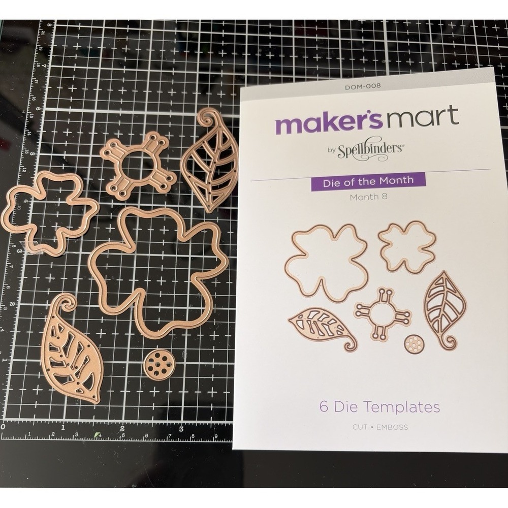 Spellbinders‎ Maker's Mart Die of the Month 8 DOM-008 Floral Leaf Die Set Flower